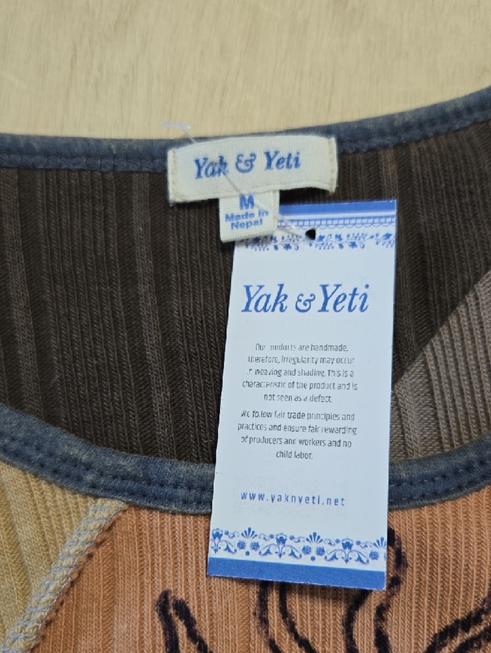 Y125 NWT Yak N Yeti Jungle Dreams Boho Patchwork Multi Color Bell Sleeve Top - Picture 9 of 10